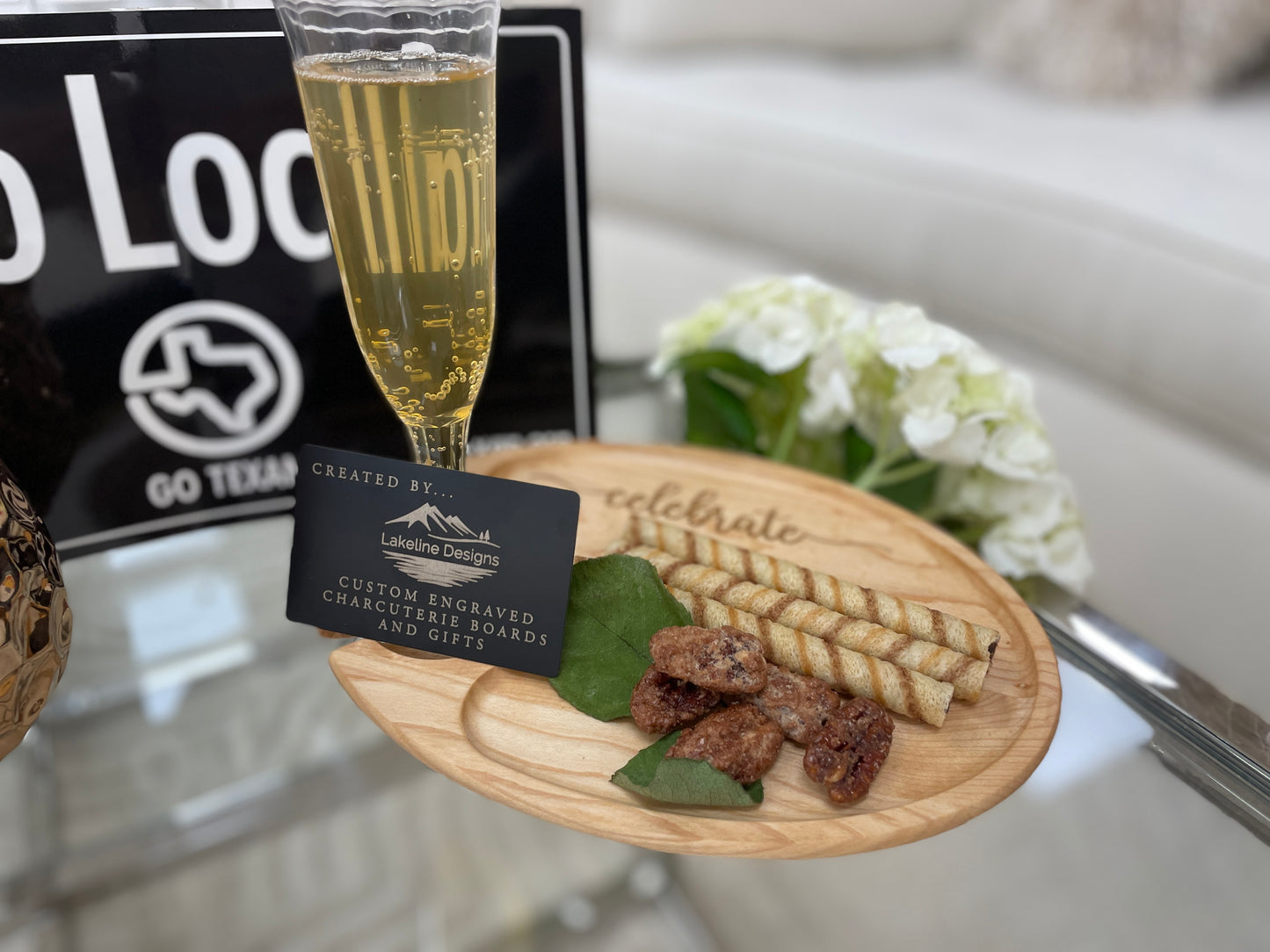 Individual Serving Tray Sets with Wine Glass Holder