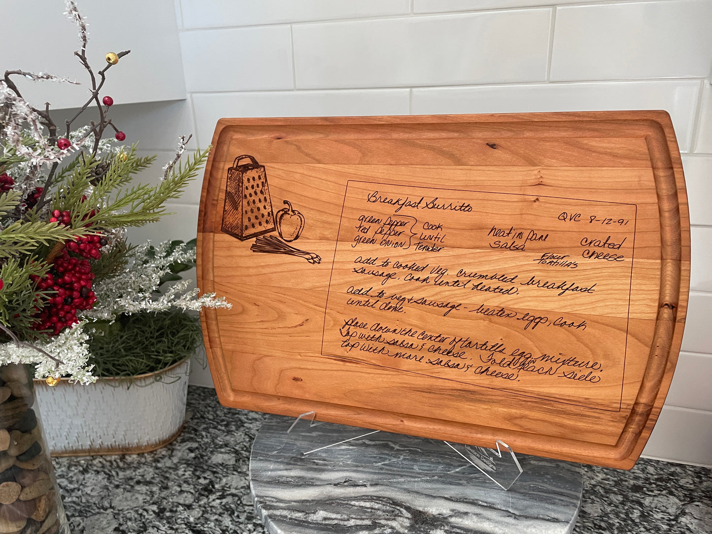 Your Own Design or Logo! - Custom Engraved Cutting Board