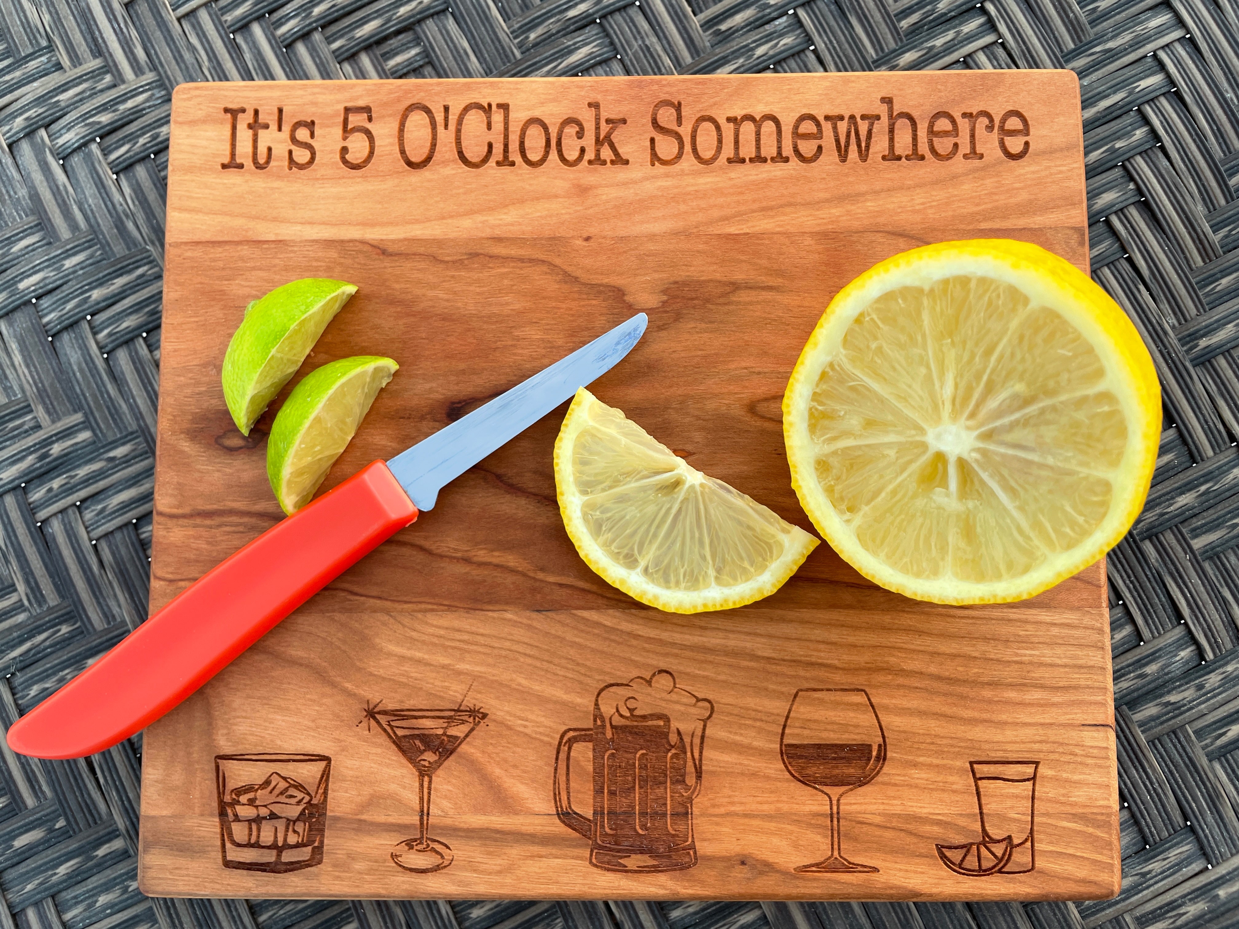 It's Wine O'Clock Mini Cutting Board