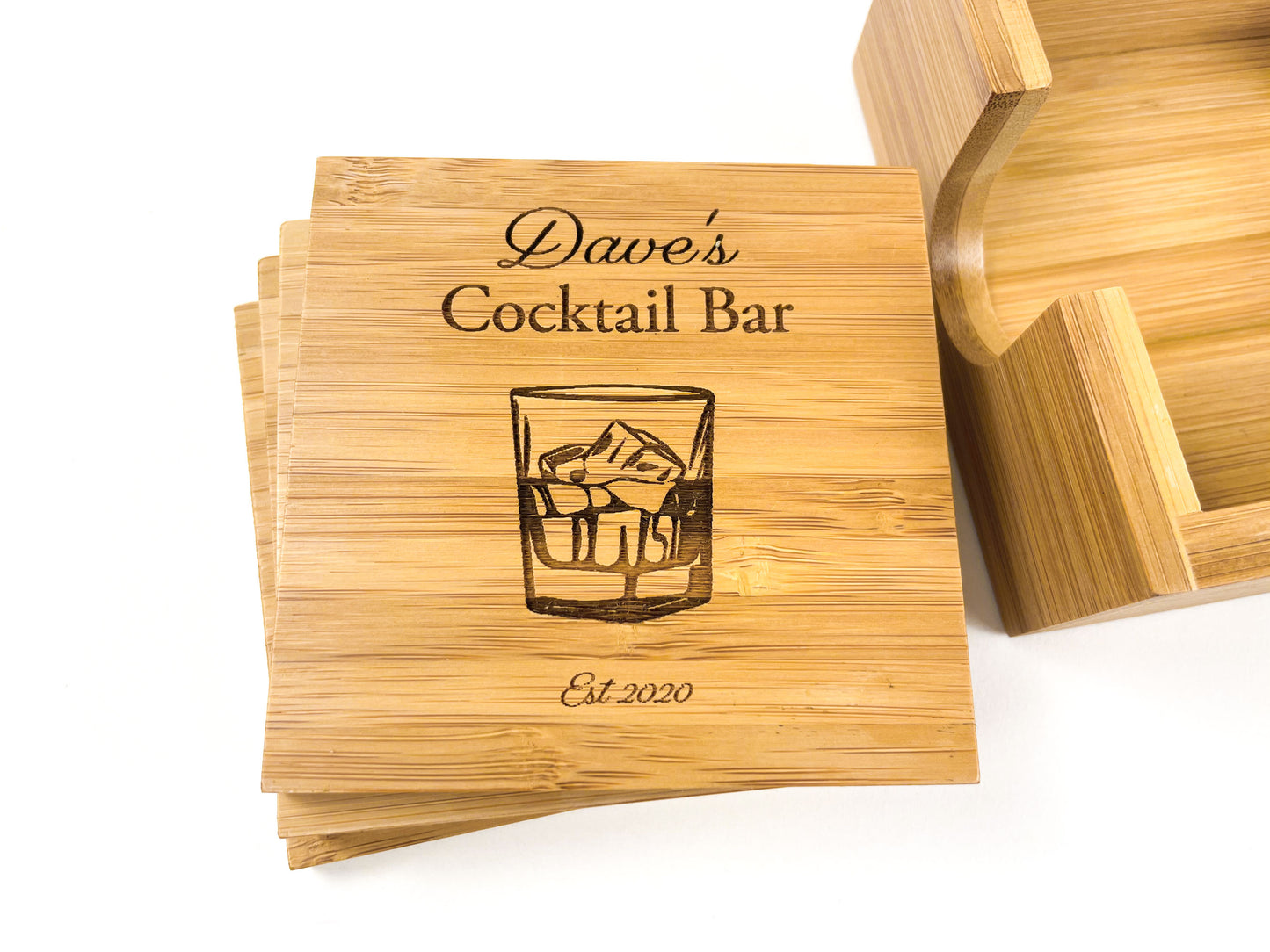 Custom Coasters Square - Set of 4 with Holder