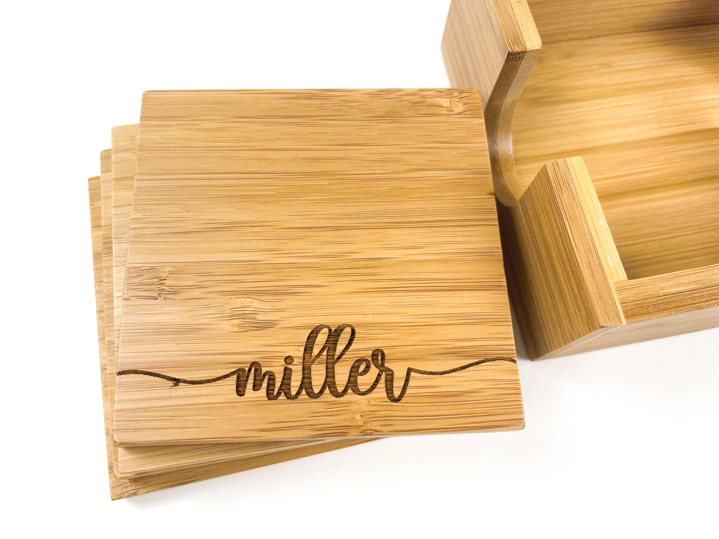 Custom Coasters Square - Set of 4 with Holder