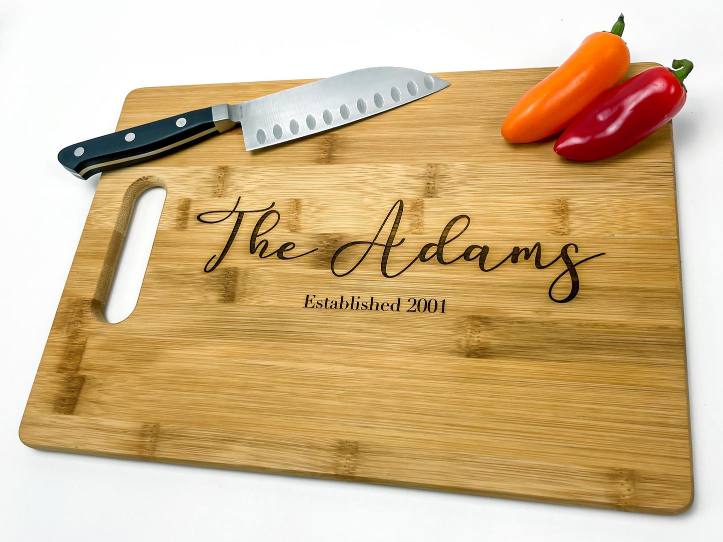 Personalized Engraved Cutting Board - Lakeline Designs