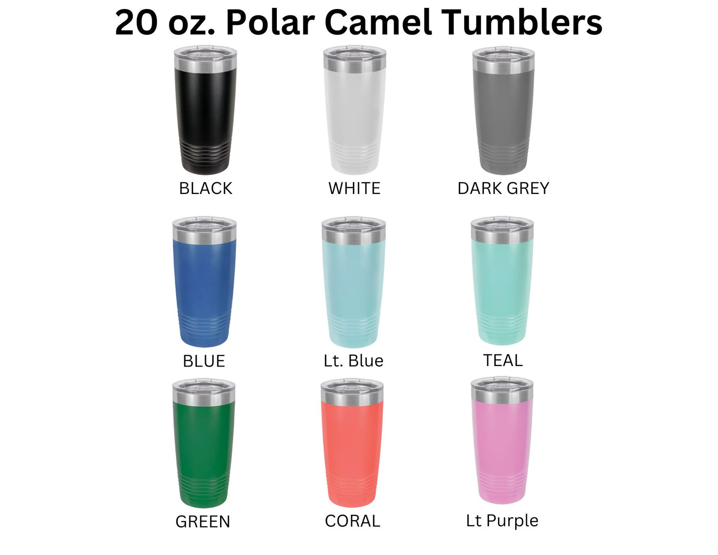 Custom Engraved Stainless Steel Tumbler - 20 oz. Polar Camel