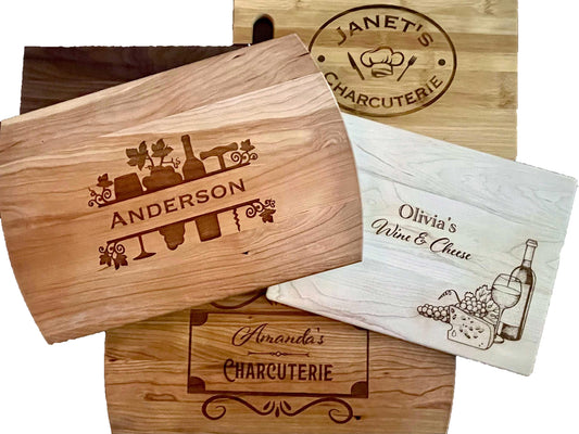 Personalized Engraved Charcuterie and Cutting Boards