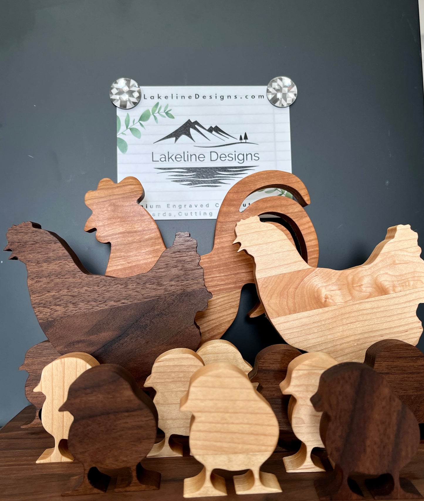 Handmade Wooden Animal Family Sets | Natural Hardwood Toys | Waldorf & Montessori Inspired | Nursery Decor