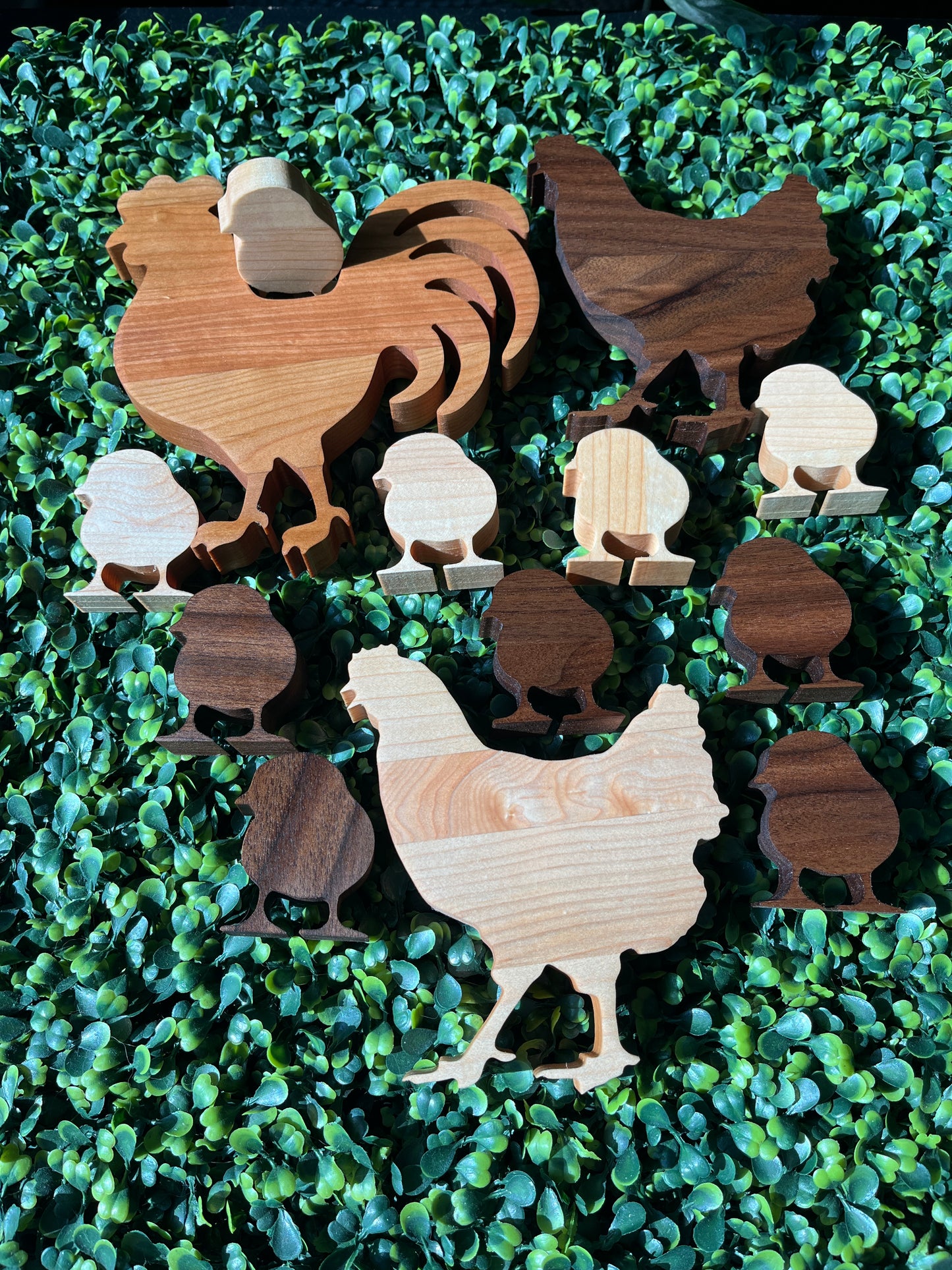 Handmade Wooden Animal Family Sets | Natural Hardwood Toys | Waldorf & Montessori Inspired | Nursery Decor