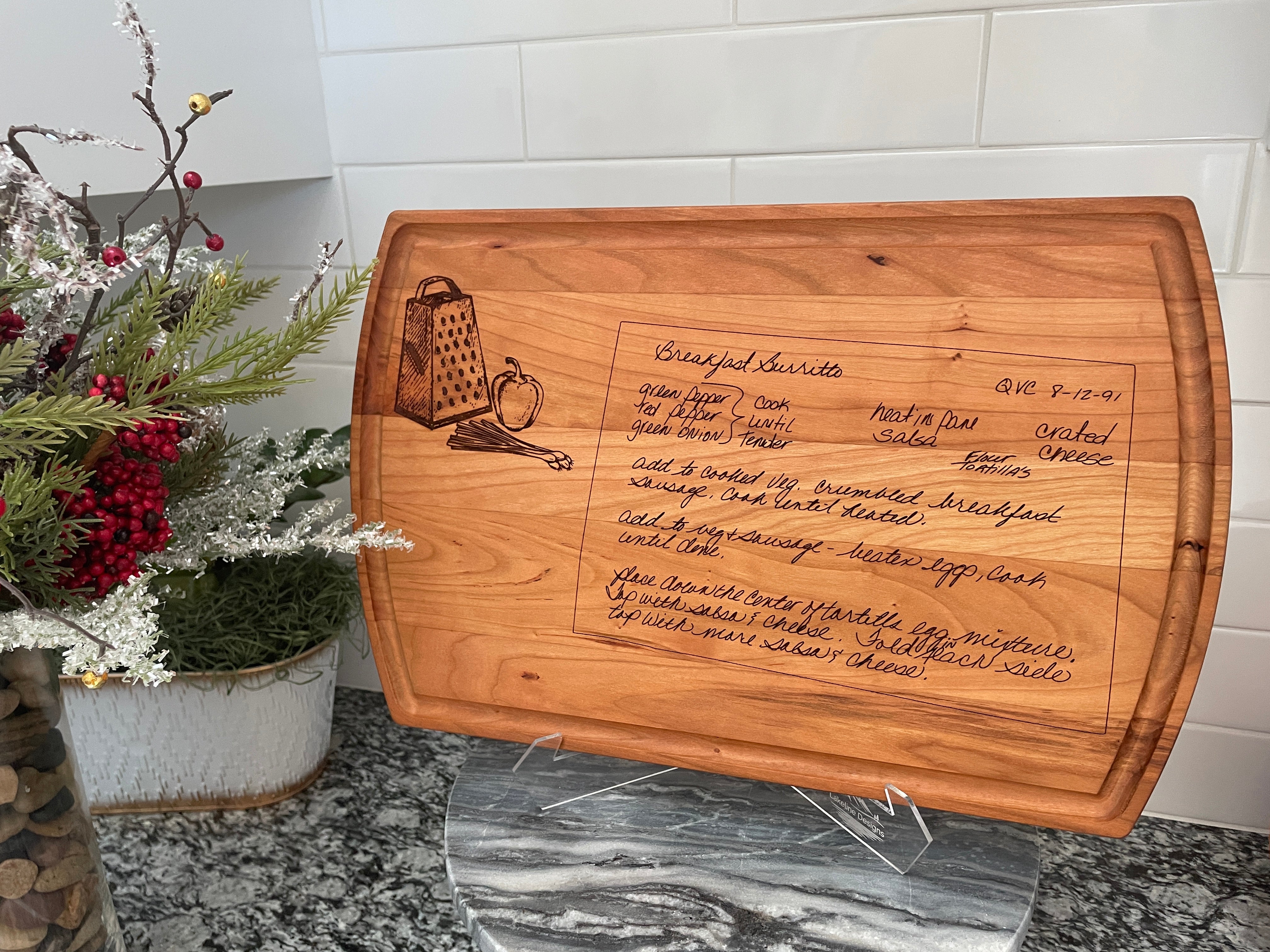 Laser Engraved Personalized store Moose Bear Canoe Cabin Lake House Cutting Board FREE Personalization