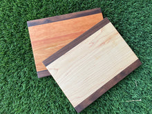 Load image into Gallery viewer, Personalized Cutting Board with Walnut Trim and Display Stand
