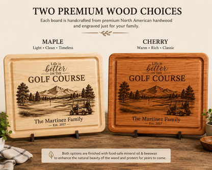 Personalized Wood Charcuterie Board – Life Is Better, Choose Your Scene - Maple or Cherry Hardwood