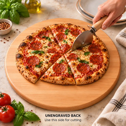 Personalized Pizza Board, Engraved Maple or Cherry Wood, Custom Pizzeria Serving Board, Pizza Lover Gift, Housewarming Gift