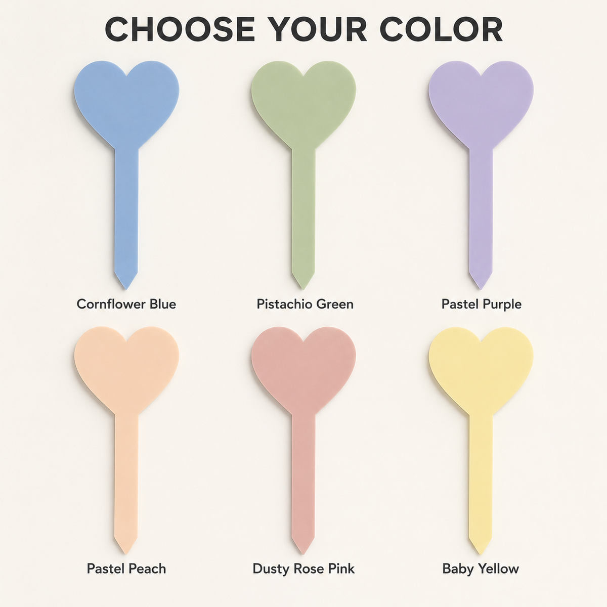 Sweetheart Plant Stakes - Garden Decor