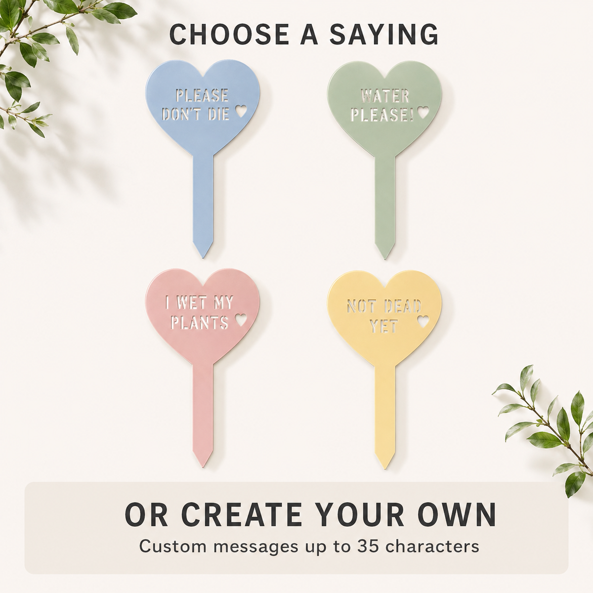 Sweetheart Plant Stakes - Garden Decor
