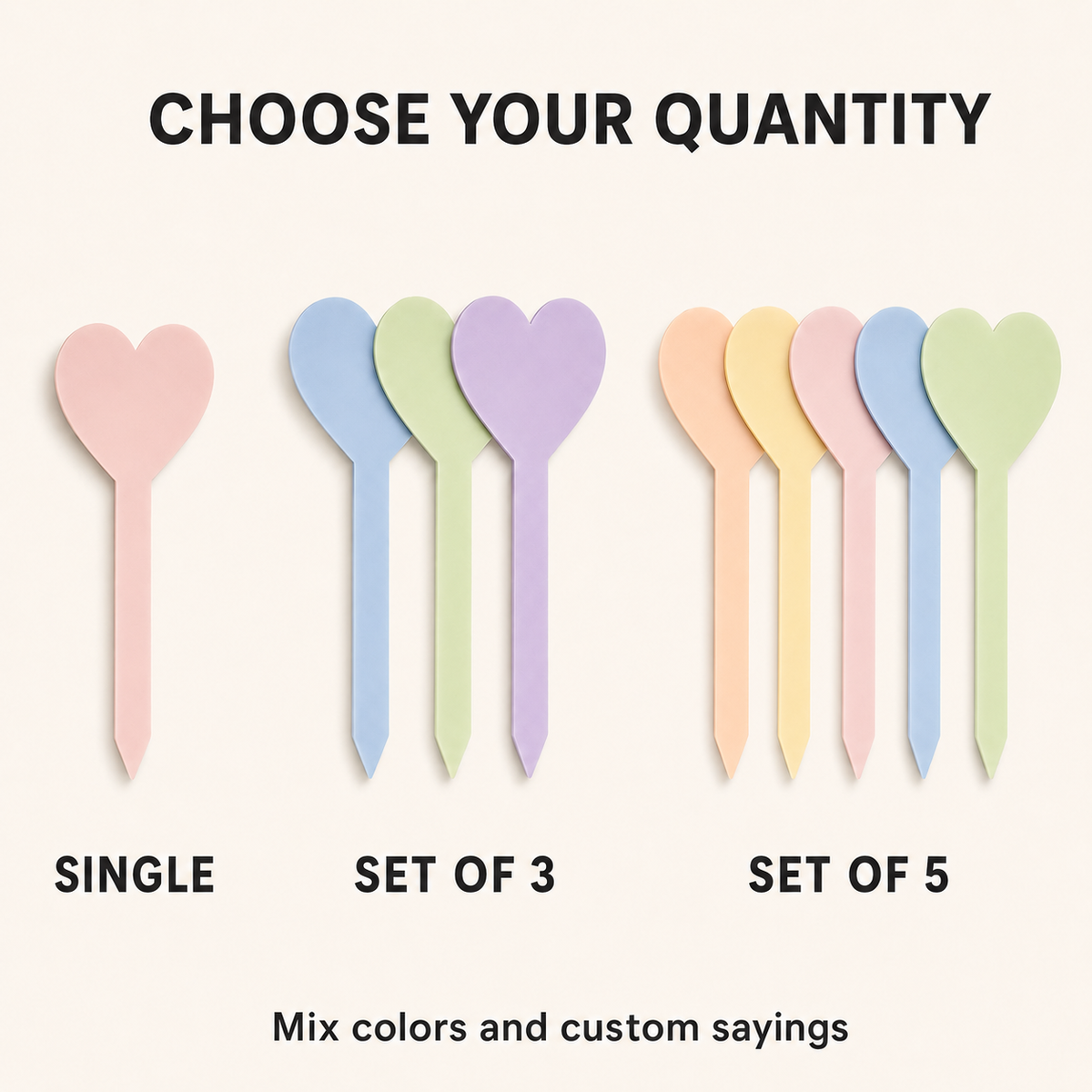 Sweetheart Plant Stakes - Garden Decor