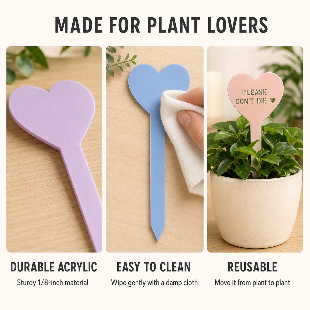 Sweetheart Plant Stakes - Garden Decor