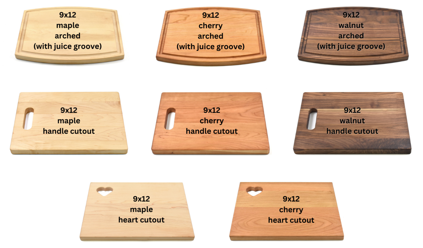 Cutting Boards Dimensions & Drawings