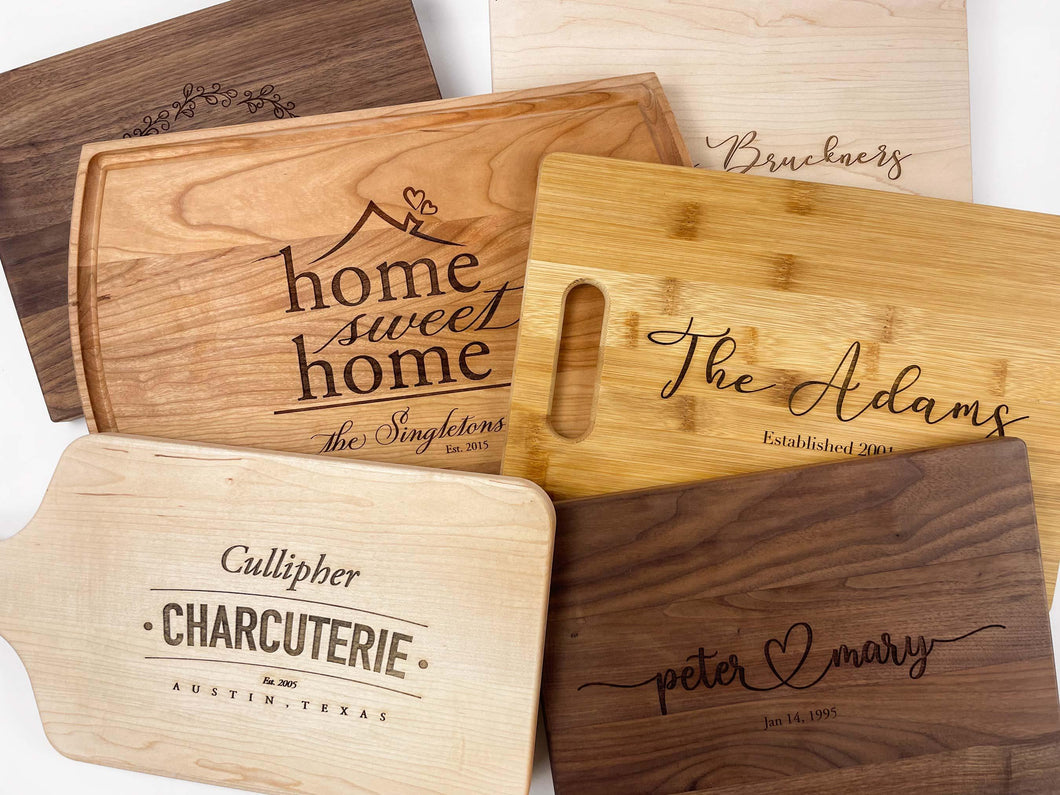 Personalized Engraved Cutting Board - Lakeline Designs