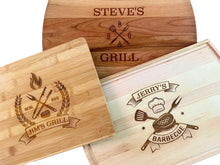 Load image into Gallery viewer, Personalized Engraved BBQ Cutting Board - Lakeline Designs
