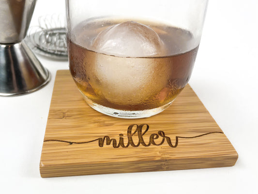 Custom Coasters Square - Set of 4 with Holder