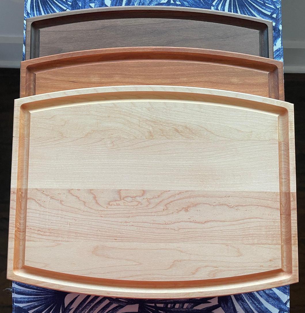 9x12 Arched Cutting Board with Juice Groove