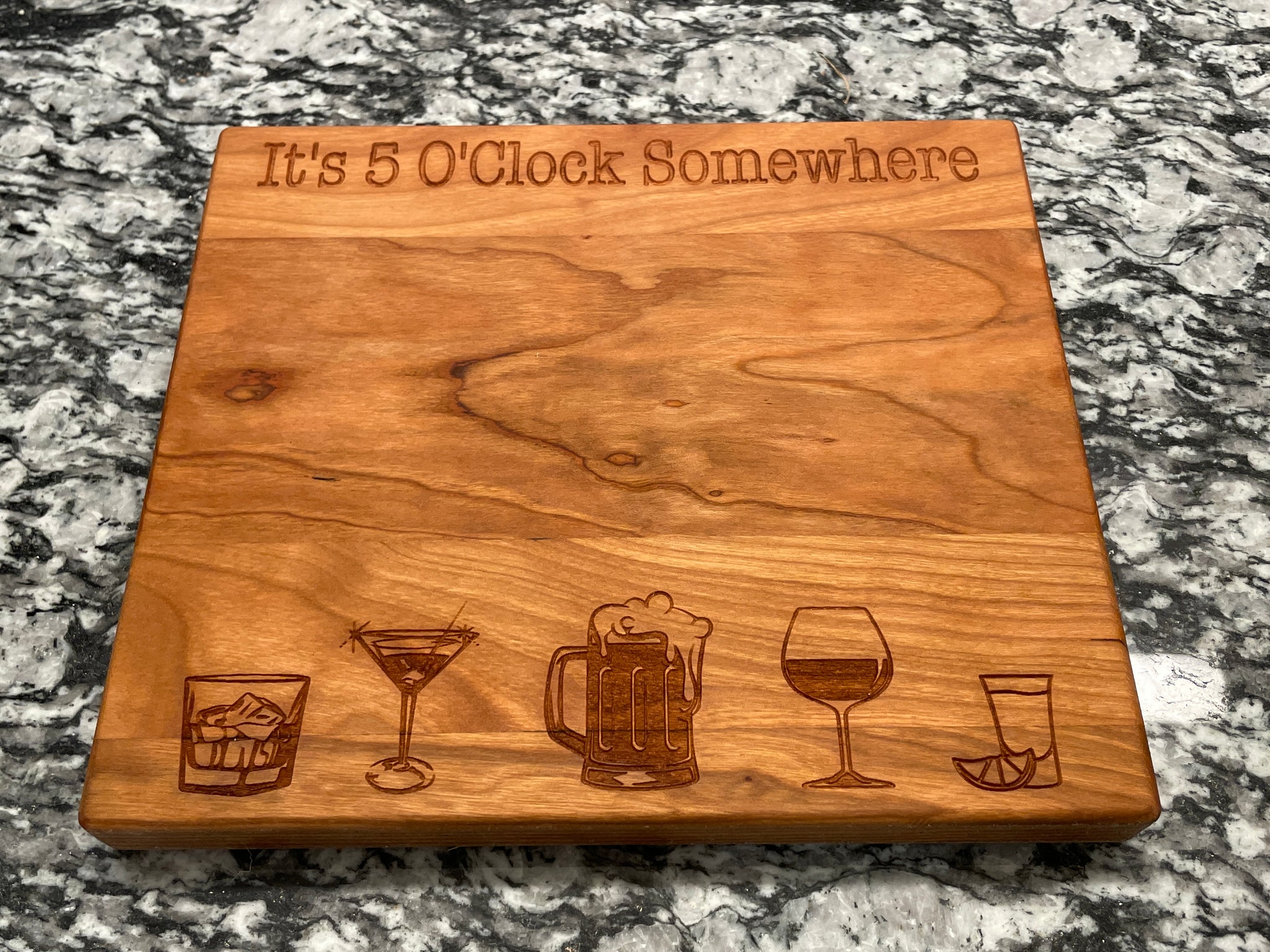 It's Wine O'Clock Mini Cutting Board