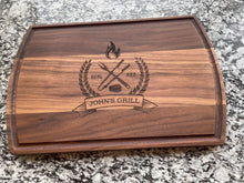 Load image into Gallery viewer, Engraved BBQ Cutting Board w/ Fire
