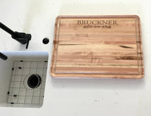 Load image into Gallery viewer, Large Butcher Block Board with Juice Groove - Customized Engraving
