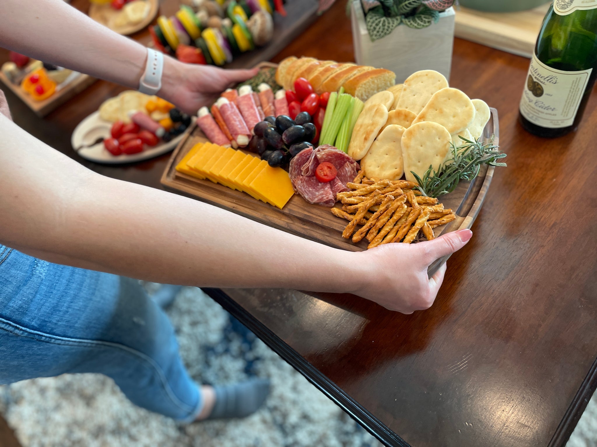 Charcuterie Board with Chalk Labels — Broader Custom Woodworks