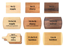 Load image into Gallery viewer, Your Own Design or Logo! - Custom Engraved Cutting Board - Lakeline Designs
