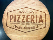 Load image into Gallery viewer, Personalized Engraved Pizza Board - Lakeline Designs
